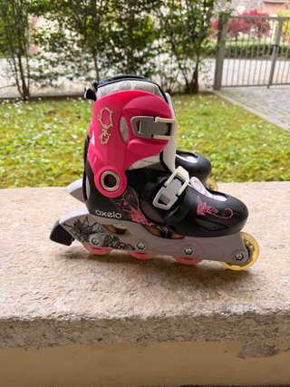 Pattini Oxelo Bambina 32-34 + Protezioni