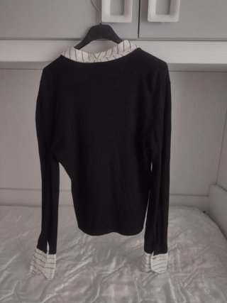 Cardigan Trussardi nero e bianco