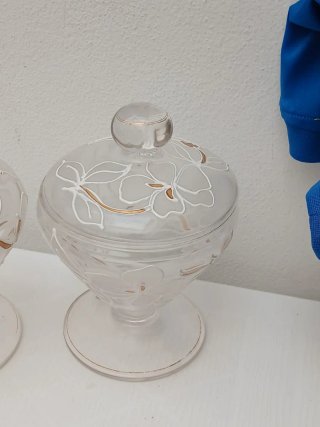 Set bagno vintage decorato