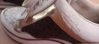 Zapatillas Michael Kors Blancas y Doradas
