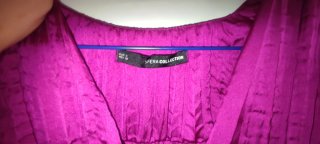 Vestido rosa plisado