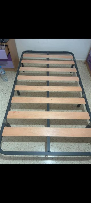 Struttura letto a doghe da 105 cm