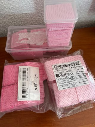 Toallitas Limpiadoras Uñas Rosa 400uds