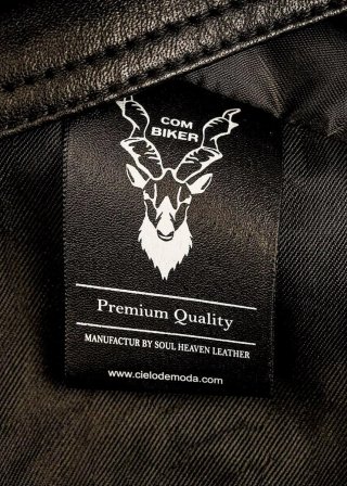 Cazadora cuero premium moda