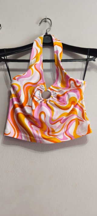 Top halter psicodélicoH&M.XS.Nuevo