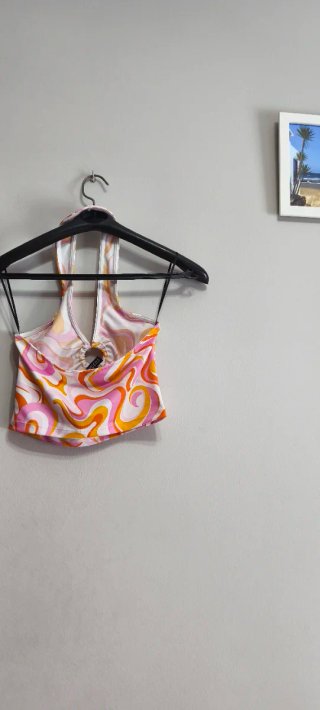 Top halter psicodélicoH&M.XS.Nuevo