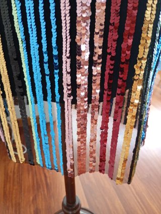 Falda lentejuelas rayas multicolor talla única