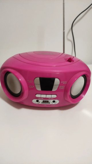 Radio CD Portátil Rosa Marca Brigmton