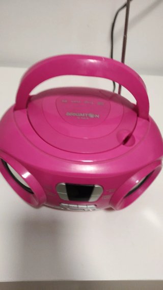 Radio CD Portátil Rosa Marca Brigmton
