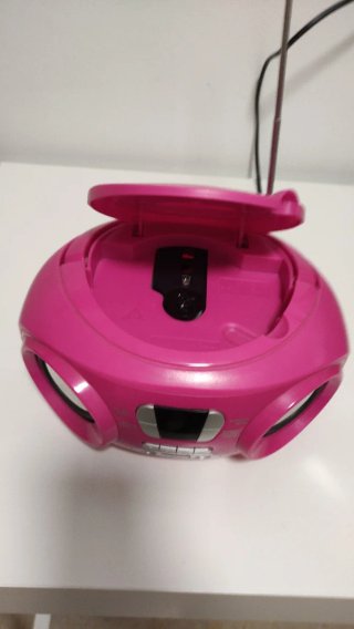 Radio CD Portátil Rosa Marca Brigmton