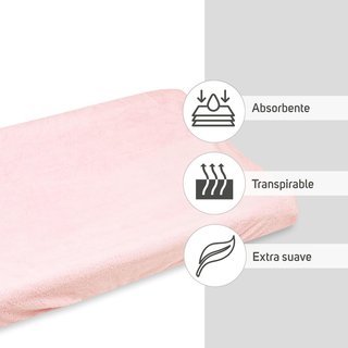Fodera per fasciatoio in microfibra rosa adattabile per neonati