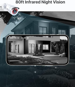 ZOSI cámara vigilancia exterior analógica IR