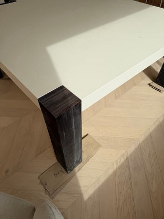 Mesa de comedor moderna blanca y madera 170x170 cm