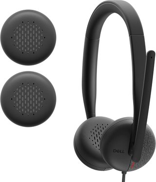 Dell auriculares con micrófono negro