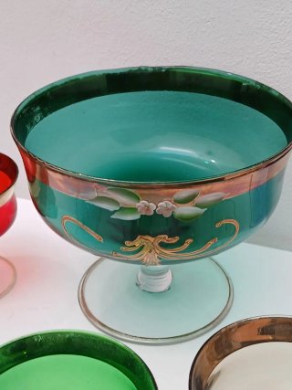 Set 7 Coppette Macedonia Murano Vintage