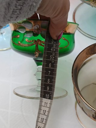 Set 7 Coppette Macedonia Murano Vintage