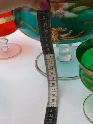 Set 7 Coppette Macedonia Murano Vintage