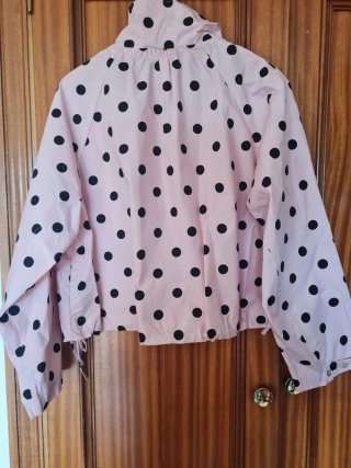 Chaqueta Zara Lunares Rosa y Negro