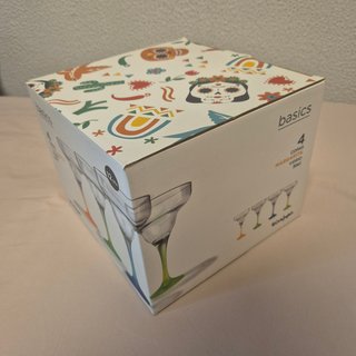 Set 4 Copas Margarita Cristal Nuevas