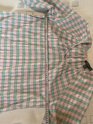 Vestido Primark cuadros rosa y verde Talla S