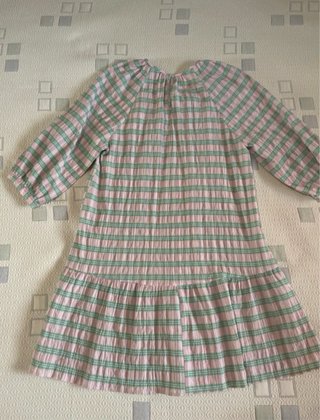 Vestido Primark cuadros rosa y verde Talla S