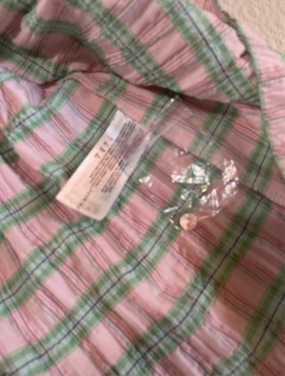 Vestido Primark cuadros rosa y verde Talla S