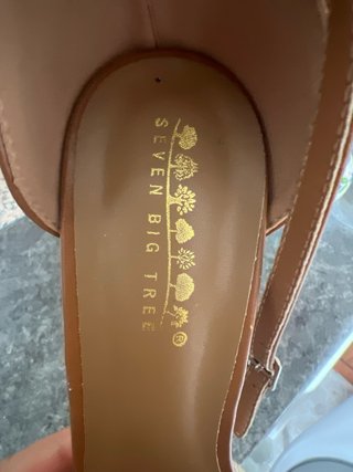 Sandalias cuña BIG TREE marrones y beige