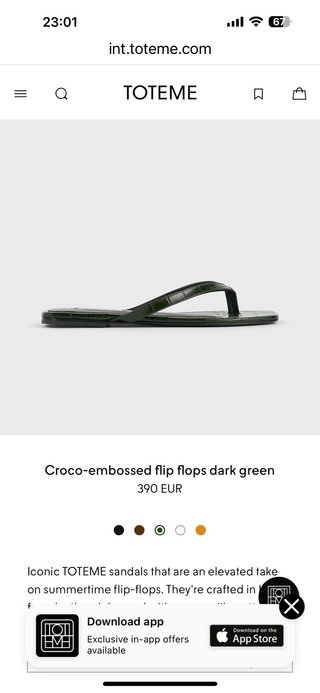 Toteme Chanclas de Piel T.38