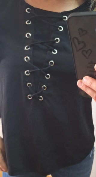 Camisa Stradivarius Negra Talla M