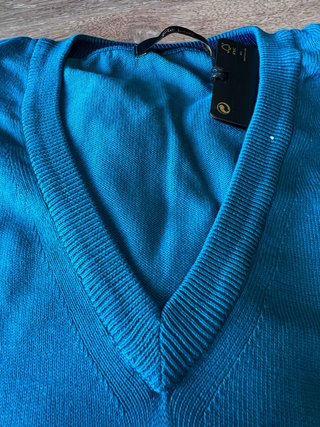 Maglia cotone blu/petrolio