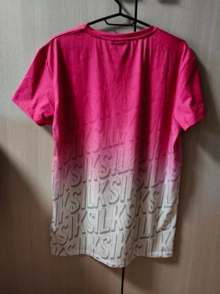 Camiseta SikSilk Hombre Rosa y Blanca