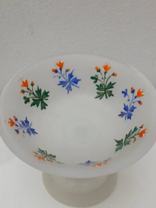 Set 3 Vasi Vintage Vetro Decorati Made in Italy