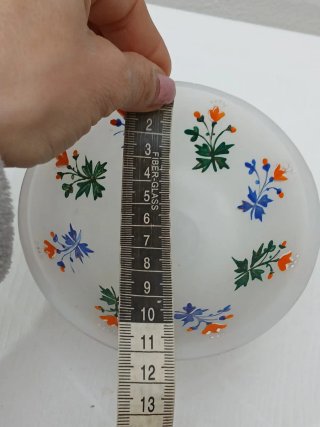 Set 3 Vasi Vintage Vetro Decorati Made in Italy