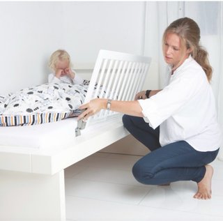 Barrera Seguridad Baby Dan Madera Cama Blanca