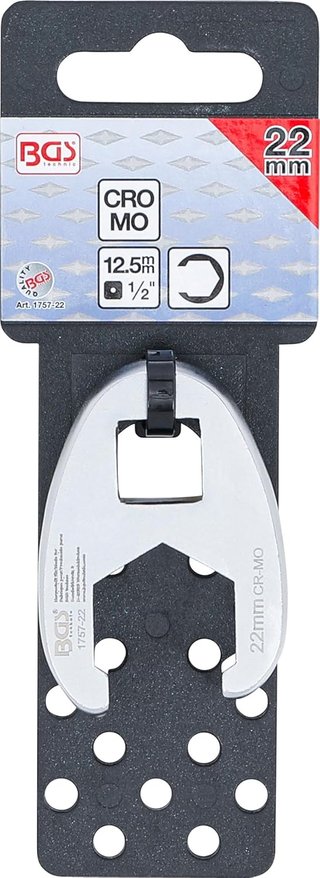 Llave hexagonal abierta acero cromado 22mm