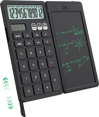 Calculadora portátil con pizarra borrable 2 en 1