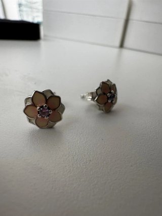 Pendientes Pandora Magnolia Plata Ley