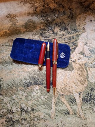 Lote Plumas y Estuche Azul