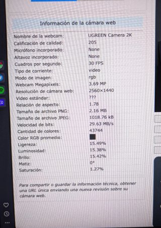 Webcam UGREEN 2K 30FPS Full HD USB