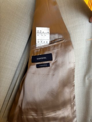 Traje de chaqueta pinstripe negro/marrón