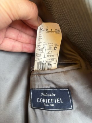 Traje de chaqueta pinstripe negro/marrón