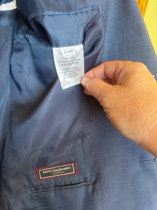 Traje de chaqueta pinstripe negro/marrón
