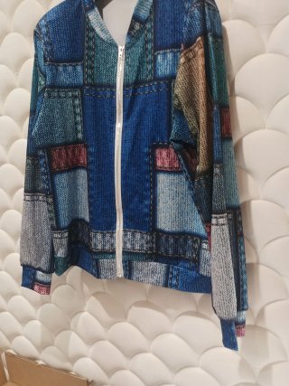 Cazadora vaquera patchwork