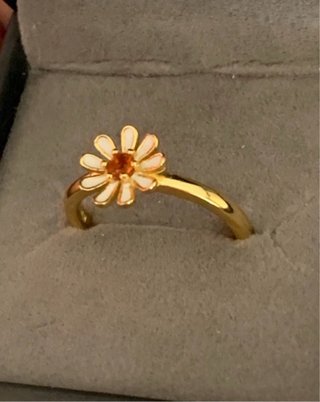 Anillo Plata Flor Citrino