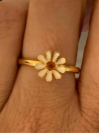 Anillo Plata Flor Citrino