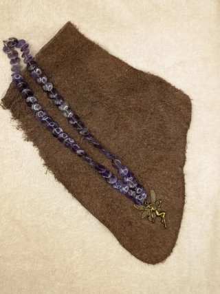 Collar corto amatista natural hada