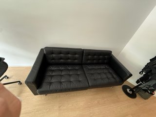 Sofá semi nuevo PIEL negro