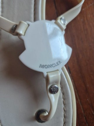 Infradito Moncler Pelle Bianchi Tg 40