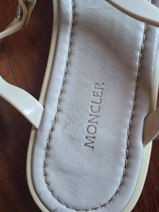 Infradito Moncler Pelle Bianchi Tg 40
