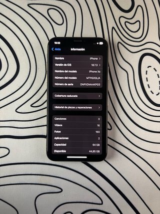 iPhone Xs 64GB Oro - Batería al 100%